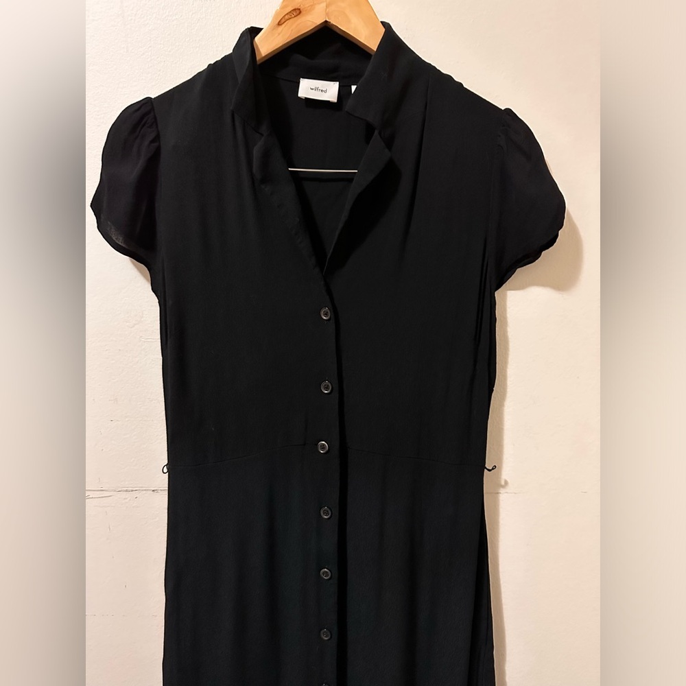 Wilfred Black Button-Up Dress